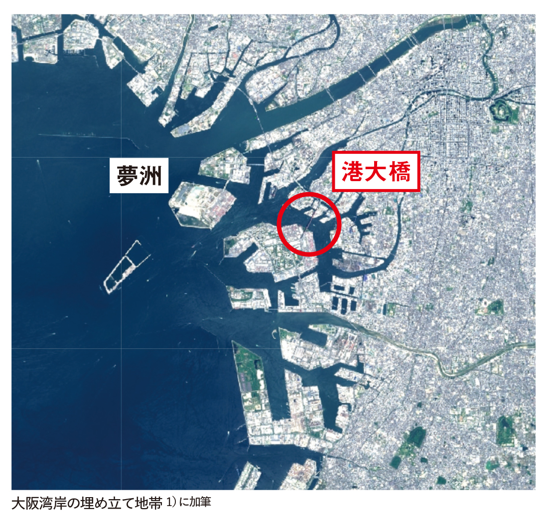 大阪湾岸の埋め立て地帯